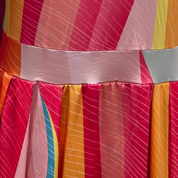 ChicMe Vibrant Multi-Color One-Shoulder Print Slit Maxi Sundress (NWOT) - Picture 5 of 11